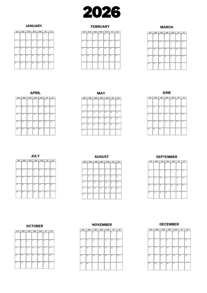 Blank Calendar