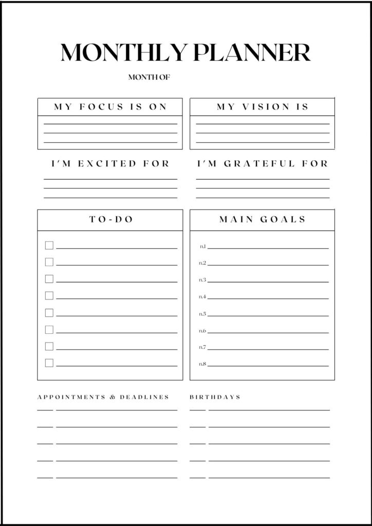 Monthly Planner