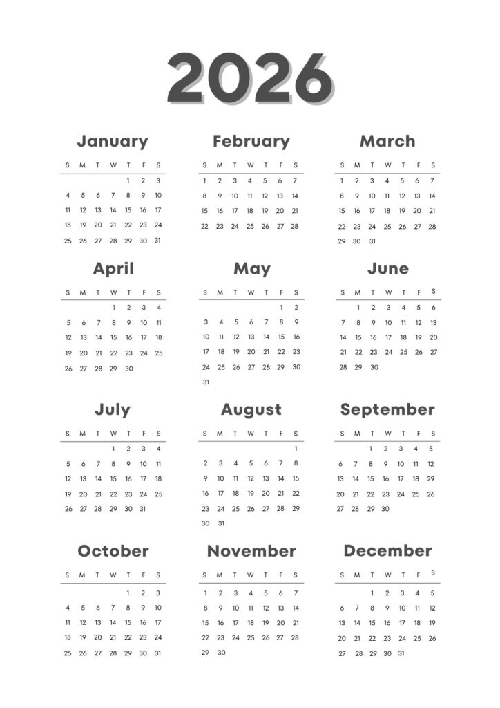 Yearly Calendar